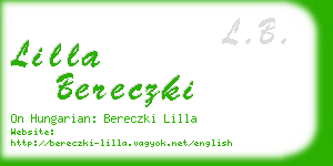 lilla bereczki business card
